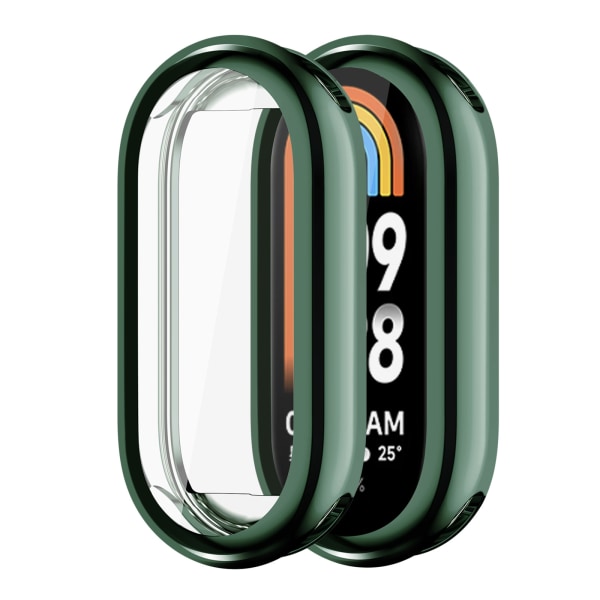Sopii Xiaomi Mi Band 8 -suojakoteloon älykellon putoamisenesto- ja pölytiivis kuorikalvo integroitu putoamisen estoholkki smaragdgrön