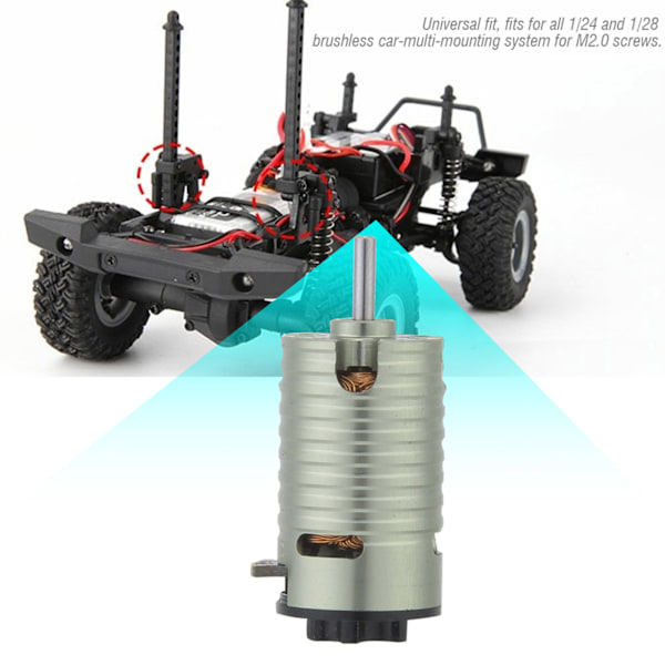 Rocket MINi Z 5500KV 2-napainen harjaton moottori 1/24 ja 1/28 RC-automalleille