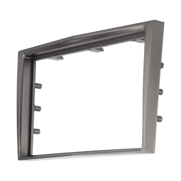 2Din Center Control Audio Fascia Navigation Frame Passar till Opel Vectra/ Astra/ Zafira 2006-OnSilver Grey