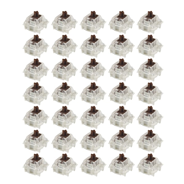 35 stk SMD RGB Bryter DIY Høy Stabilitet Transparent Mekanisk Tastaturbryter for Nybegynnere Profesjonelle Brun Bryter
