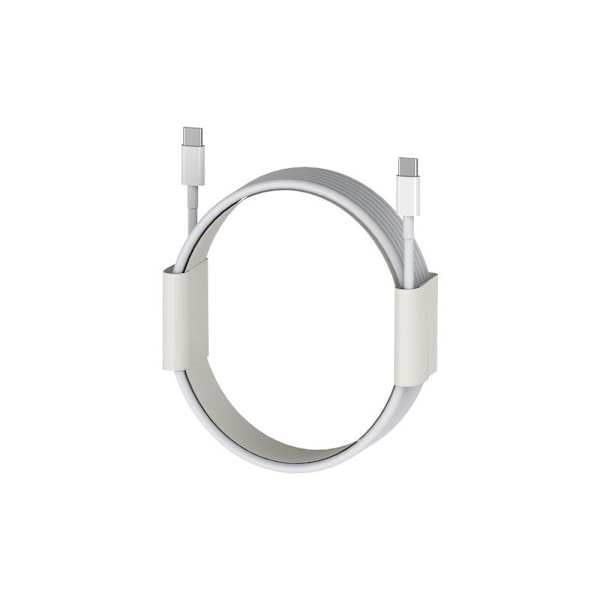 2 stk. PD datakabel c til c ladekabel type-c datakabel 3A hurtigladekabel dobbelthodet hann til hann PVC