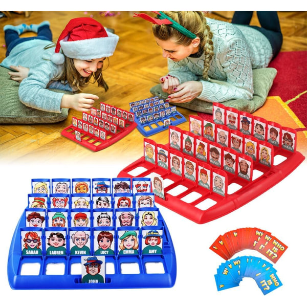 1 stk Gjett hvem, brettspill Gjett hvem, 96 deler Gjett hvem-kortspill Inkluderer karakterark, gaver til 4 år gamle jenter gutter（20×20×5 cm）