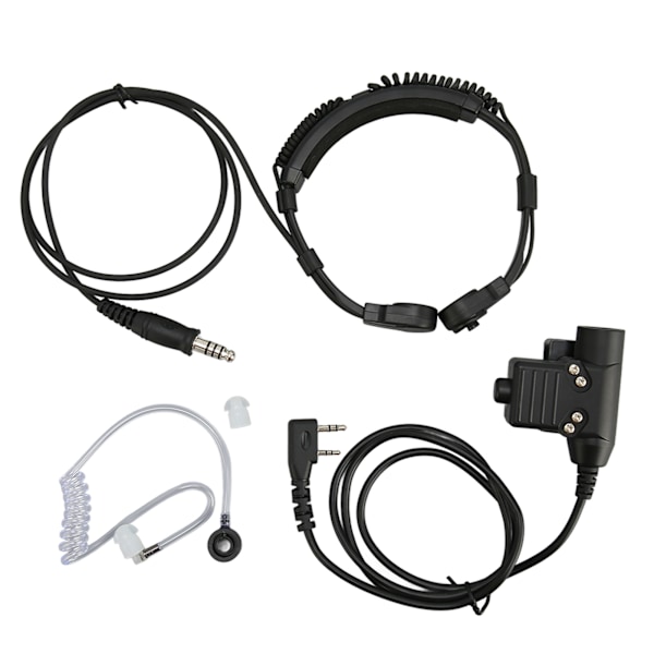 Strupmikrofon Headset Teleskopisk 2-vägsradio Hörsnäcka med U94 PTT för Baofeng UV 5R BF 888S BF F8HP BF F9 UV 82