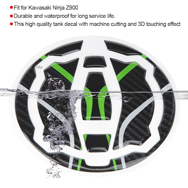Oljetank 3D Pad Protector Trim Fiskbensdekal Passar för Kawasaki Ninja Z900
