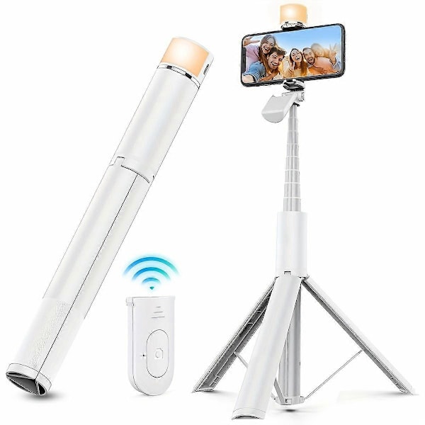Mobiltelefon selfie stick trådløs liveudsendelse integreret teleskopisk bærbar kamera tripod