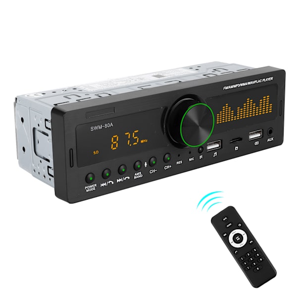 1 DIN Bluetooth MP3-lydafspiller med fjernbetjeningsstøtte til stemmestyring SWM‑80APosition-funktion