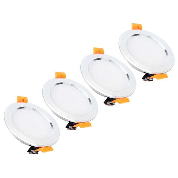 4 stk 4in taklys Rund LED Downlight DC 12V 3W Hvit RV Modifikasjonstilbehør for campingvogn Yacht