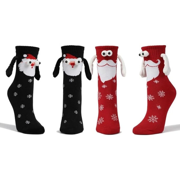 Julesokker Lav magnetisk unisex 3D-dukkepar sokker, hånd i hånd sokkermagneter vennskap strømpebånd hender morsomme magnetiske julesokker Figure 4、2