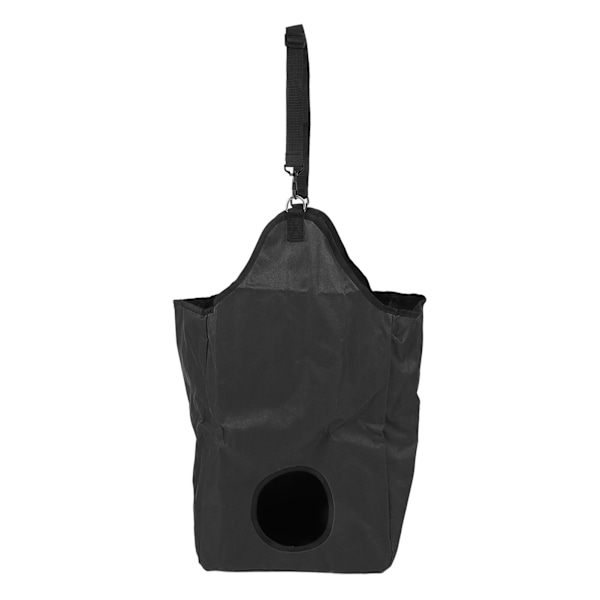 Slow Feeder Horse Hay Tote Bag - Simulerar bete, minskar avfall [Svart]