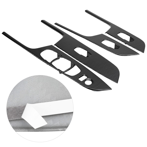 Bilfönsterbrytare Lyft Kontrollpanel Kåpa Trim Fit för Nissan Navara Frontier NP300 2015-2019