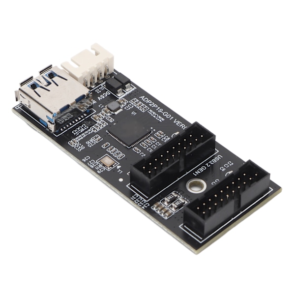 USB3.2 GEN1 Adapterkort 5Gbps Transmission Stabil Bredt Kompatibel 19PIN til 2 Port 19PIN Kort til Desktop Bundkort