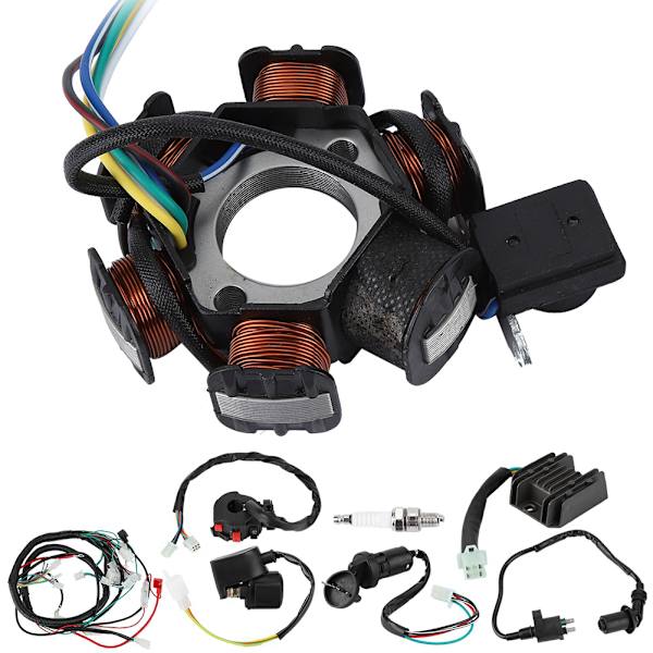 Elektrisk ledningsnet Relæ Ensretter Magneto Stator til GY6 125cc 150cc
