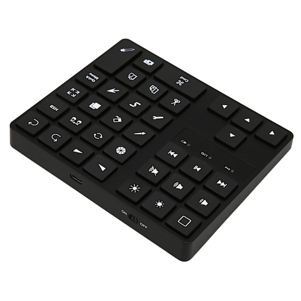 Mini Tegnetastatur 35 Taster Enhånds Ergonomisk Tegnesnarveitastatur for IOS for OS X