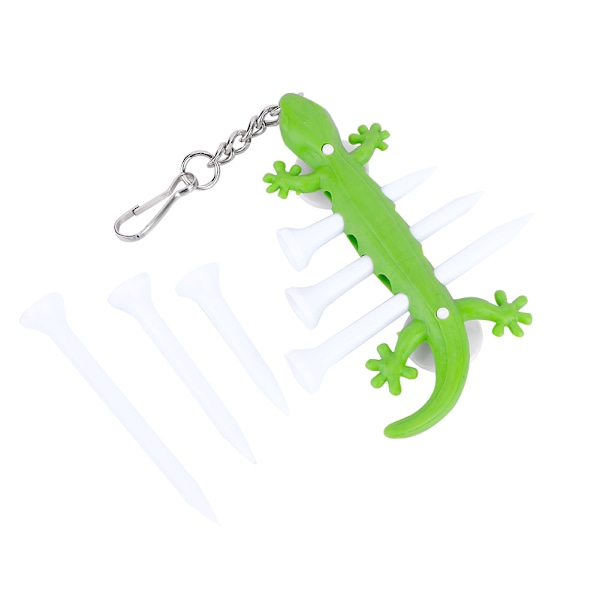 Portable Golf Tee Holder with Ball Maker - Green Gecko Design