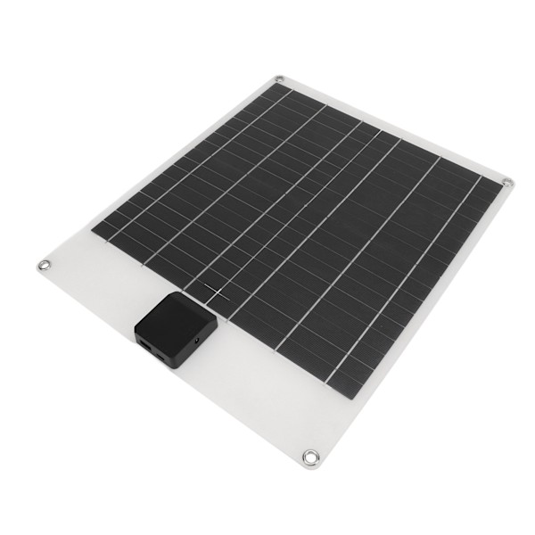 20W 5V 12V Solpanel Dual Output Monokristallin Power Generator Panel Batteriladdarsats för bilbåtssläp RV Vit
