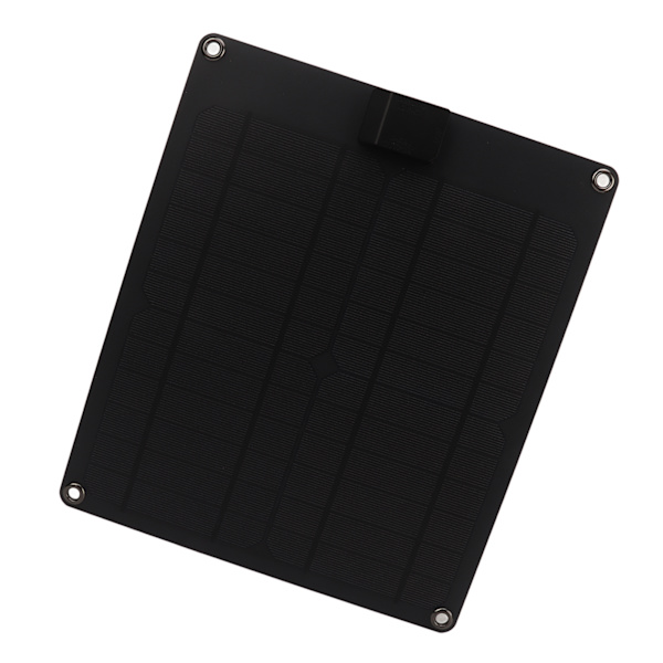 Solpanel Kit 15W Dual Output Vandtæt Monokrystallinsk Solar Batteri Opladningspanel til Bil Båd Trailer RV 5V 12V Sort