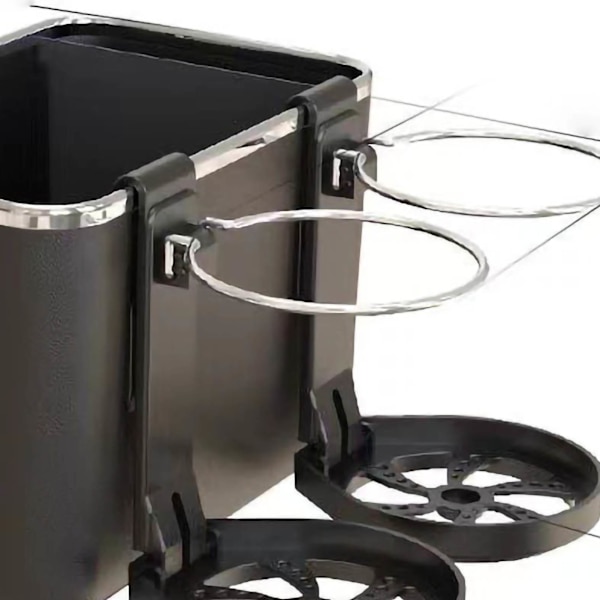 Armlæn Opbevaringsboks Kopholder Multifunktionel Bilkonsol Organizer til Auto Sort