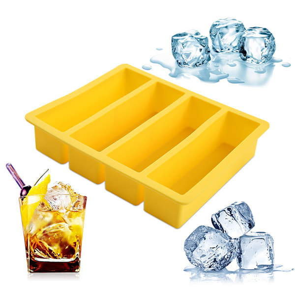 Silicone Ice Cube Trays - Rectangular Shape, Kitchen Ice Mold