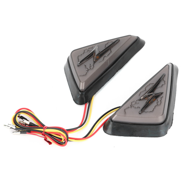 2 stk LED Motorsykkel Blinklys Dobbel Farge Lys Blinklys Kjørelys Hvit Gul