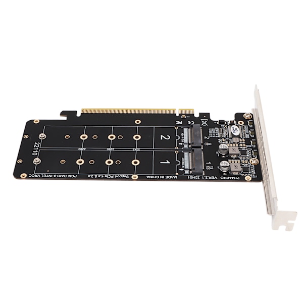 PCIE X16 til M.2 M KEY Udvidelseskort NVMEx4 SSD 2U Server RAID Array Udvidelseskort med LED-indikator