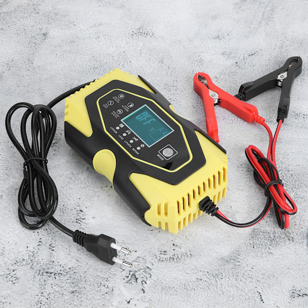 AGM Hurtiglader 12V 6A 24V 3A Motorcykel Bilbatterireparation 100V-240V EU-stik