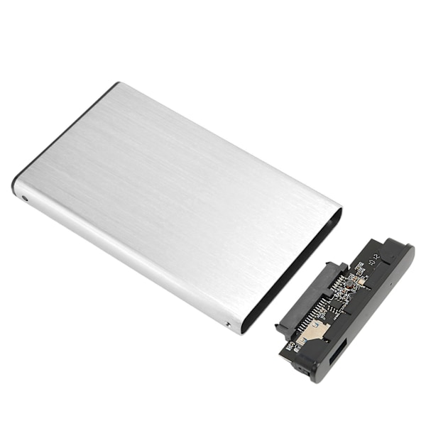 USB3.0 Harddisk-kabinet Portable 2,5 tommer SATA Aluminium Legering Computer Harddisk-kasse Sølv
