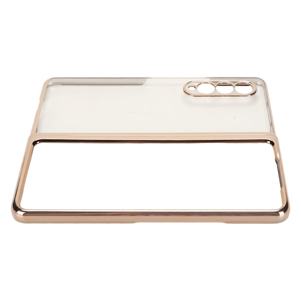 Elektropläterat Fram- och Bakskydd för Telefon, Repskyddande Fram- och Bakskydd för Samsung Galaxy Z Fold 3 Vikbar Telefon, Guld