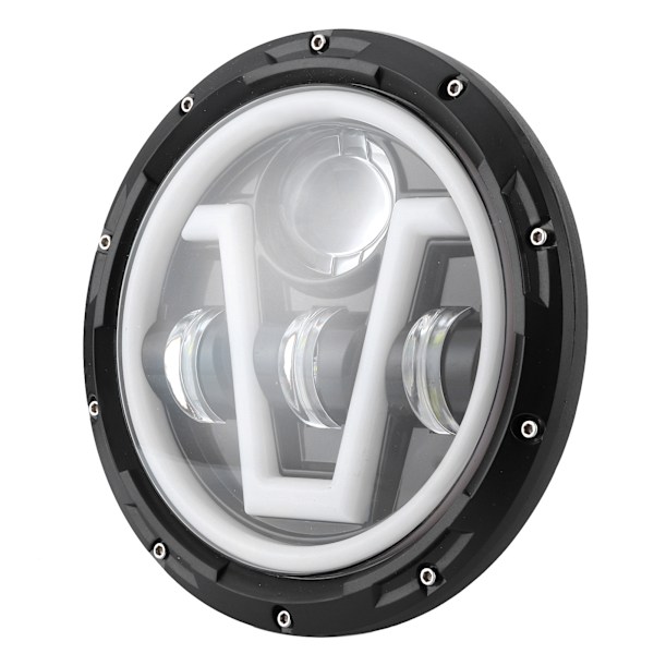 7 tuuman pyöreä LED-ajovalaisin Valkoinen Keltainen valo IP67 Vedenpitävä sopii Jeep Wrangler JK 07-18