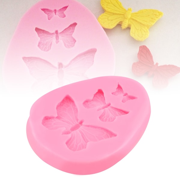 Silikone Butterfly Kageform - Perfekt til Fondant, Chokolade og Dekoration