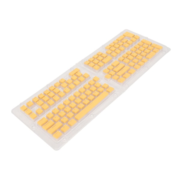 PBT Pudding Keycaps 129 Taster Translucent OEM Høyde Doubleshot Injection DIY Taster For Mekaniske Tastaturer Gul