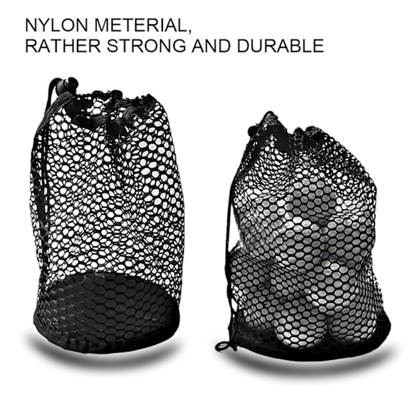 Mesh Golfballpose - Praktisk Nylon Oppbevaringsholder for 12 Baller