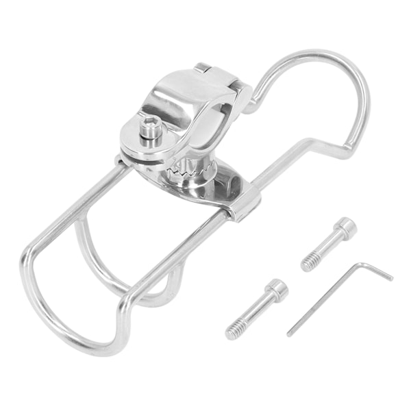 Skinnemontert klemme Justerbar fiskestangholder 360 graders rotasjon 304 rustfritt stål for 22,2 til 31,7 mm rør
