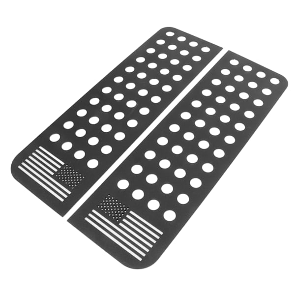 2 stk. Bagdørsrude Dekaler Aluminiumlegering Glaspanel Trim Flagstribe Dekaludskiftning til Jeep Wrangler JK Unlimited 2007-2017