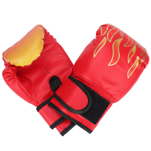 1 Pair Kids Children PU Kick Boxing Gloves Karate Muay Thai Guantes Sanda Training Equipmentred for children