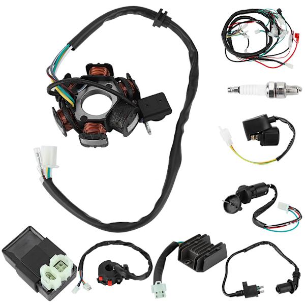 Elektrisk ledningsnet Relæ Ensretter Magneto Stator til GY6 125cc 150cc