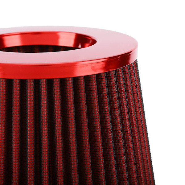 Bil Universal 63 mm Jern Højflow Luft Multi Diameter Svampehoved Luftfiltersæt (rød)