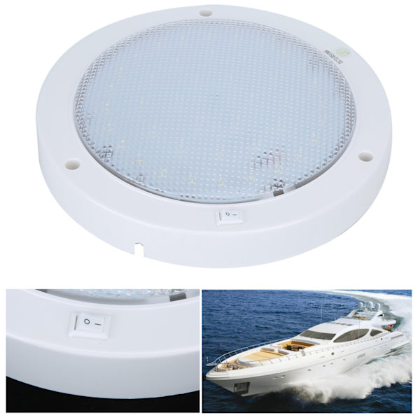 42 LED-er 12V 9W 840LM Høy lysstyrke rund taklampe for bilbåt Hjem Varmt hvitt lys