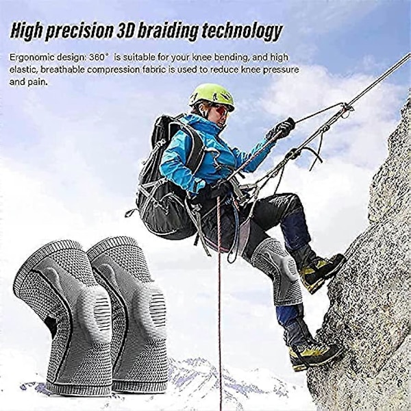 The Ultra Knee Elite Knäkompressionsärm 1 Par Silikonvadderade Basketknäskydd Patella Stöd Knäskydd Led