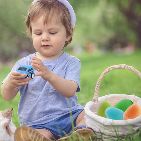 1 Sett Overraskelses Egg Forhåndssammensatt Mini Bil Lekebiler Barn Påske Eggjakt Påske