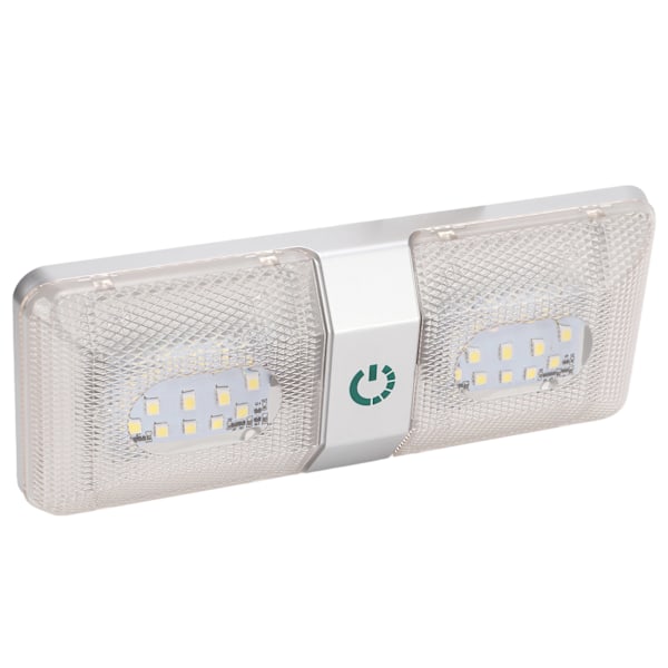 RV-tak Dobbel Leselys Touch-knapp Trinnløs 48 LED-lamper IP50 Vanntett Justerbar for Campere Tilhengere