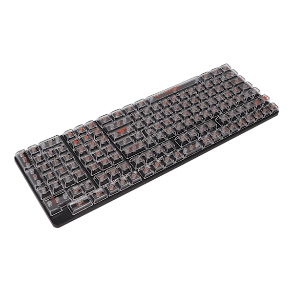 132 Taster for Mekanisk Tastatur CBSA Høyde Transparent Ergonomisk DIY Klare Taster Hvite Oransje Bokstaver