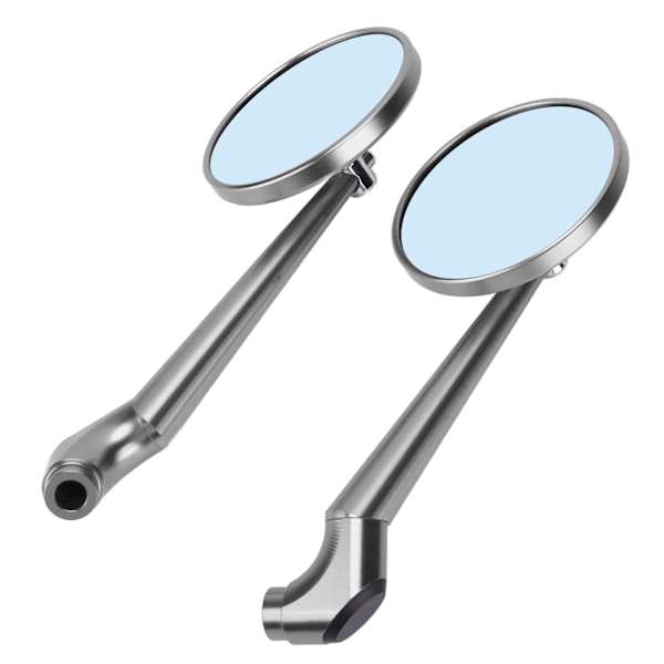 Retro backspegel CNC aluminiumlegering Universal för motorcykel 8 mm 10 mm monteringsstorlek Silver