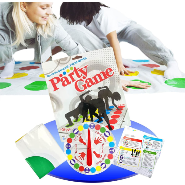 Twistspel för barn, twistspel för vuxna, golvspel med lekmattor, roliga spel för familjeinteraktion