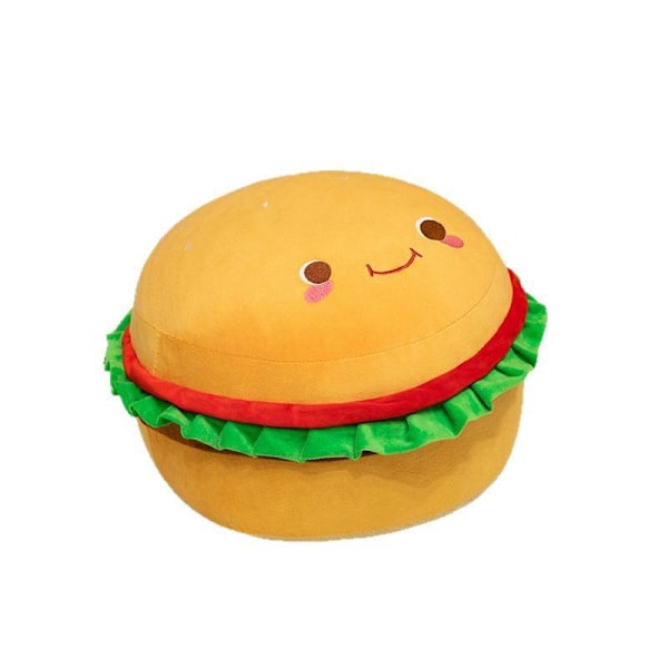3D Simulation Cheeseburger Plys Pude Hamburger Fyldt Pude Fluffy Hamburger Pude Børneværelse Skole Klasseværelse Sofa Dekoration