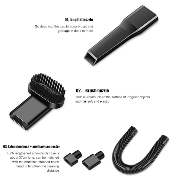 Bilstövsugare Bärbar Mini-dammsugare för Bil Hög Effekt Handhållen Kraftfull Dammsugare