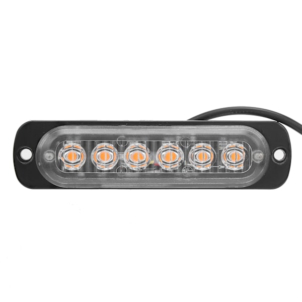 Blitzlys nødblinkende advarselssignallampe 12V 6LED gul belysning til lastbil bil motorcykel