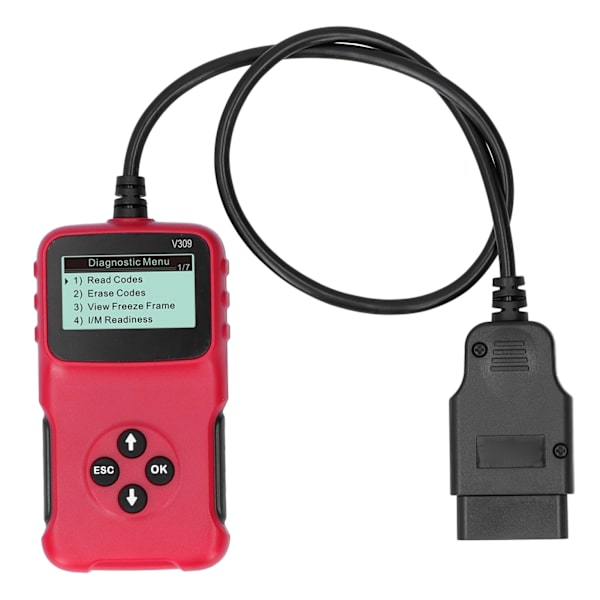 Bil OBD2 diagnostisk scanner Motorfejldetektor 5 sprog kode læser V309 Værktøj