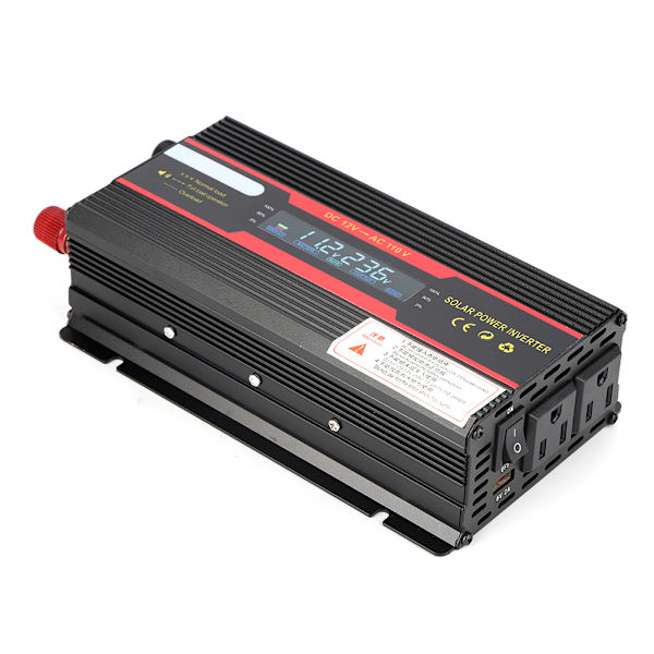 1000W bilspenningsomformer transformator 12V til 110V LCD-skjerm
