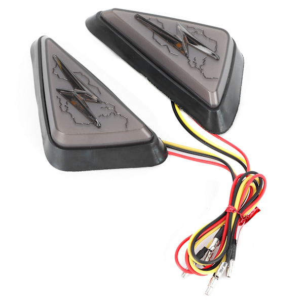2 stk LED Motorsykkel Blinklys Dobbel Farge Lys Blinklys Kjørelys Hvit Gul