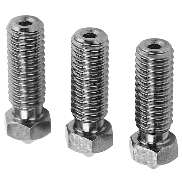 Høytemperatur 3D-utskrift Ekstruder Skrivehode - 3 stk Vulkan Dyser i herdet stål 1,75 mm M60,6 mm